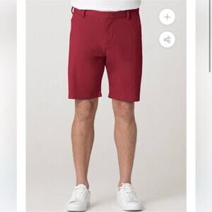 Swet Tailor Shorts Size 34 The Everyday Chino Jersey Red Wine Pockets NEW